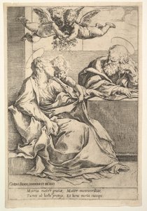 La Sagrada Familia con dos ángeles de Guido Reni