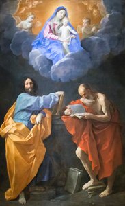 Virgen en gloria con los santos Tomás y Jerónimo (óleo sobre lienzo)