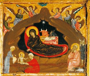 Natividad (detalle) de Guido da Siena