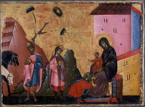 La Adoración de los Magos, c. 1280 de Guido da Siena