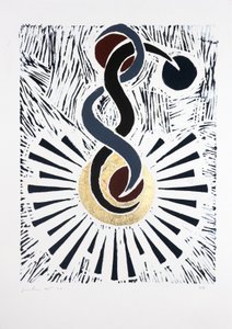 Bailarina invertida Nº2, 2019 (linograbado) de Guilherme Pontes
