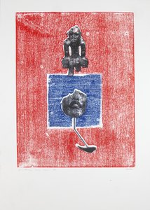 Habitación invisible nº3, 2019 (xilografía y serigrafía) de Guilherme Pontes