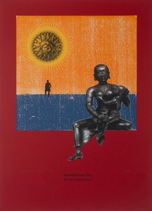 Sobre el niño y el matrimonio, Así habló Zaratustra, 2024 (xilografía y serigrafía) de Guilherme Pontes