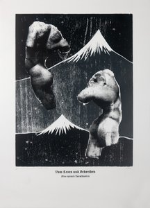 Sobre la lectura y la escritura (blanco), Así habló Zaratustra, 2023 (xilografía y serigrafía)