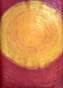 Set the controls to the heart of the Sun, 2014 (acrílico sobre papel) de Guilherme Pontes