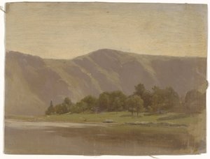 Río al pie de una cordillera de Guillaume Anne van der Brugghen