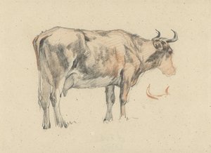 Vaca de pie, a la derecha de Guillaume Anne van der Brugghen