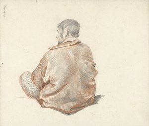 Hombre sentado, visto desde atrás de Guillaume Anne van der Brugghen