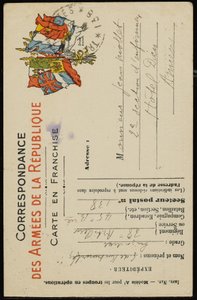Tarjeta postal autógrafa a Jean Mollet, 31 de julio de 1915 de Guillaume Apollinaire