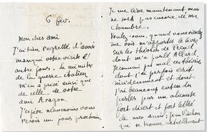 Carta a Andre Breton, 1918 de Guillaume Apollinaire