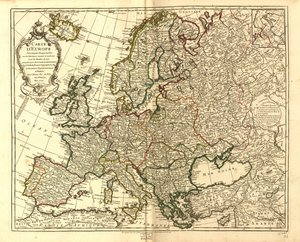 Mapa de Europa. LOC 97683588 de Guillaume Delisle