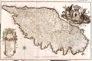 Mapa de Córcega (Francia) de Guillaume Delisle