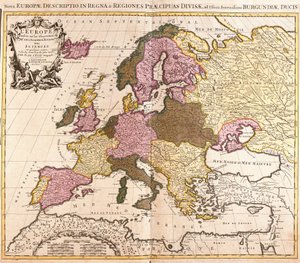 Mapa de Europa de Guillaume Delisle