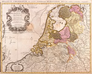 Mapa de las Provincias Unidas de los Países Bajos (grabado) de Guillaume Delisle