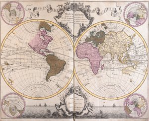 Mapa de los dos hemisferios