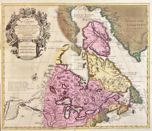Ontario, Quebec, Nueva Escocia, Nuevo Brunswick, Manitoba, Nunavut, Isla del Príncipe Eduardo, Terranova y Labrador, Canadá, Groenlandia. de Guillaume Delisle
