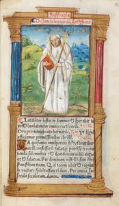 Libro de Horas Impreso (Uso de Roma): fol. 108r, San Bernardo de Claraval de Guillaume Le Rouge