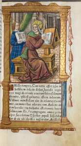 Libro de Horas Impreso (Uso de Roma): fol. 19r, San Mateo de Guillaume Le Rouge
