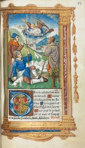 Libro de Horas Impreso (Uso de Roma): fol. 36r, Anunciación a los pastores