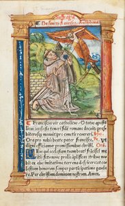 Libro de Horas Impreso Uso de Roma: fol. 106v, San Francisco de Asís, 1510