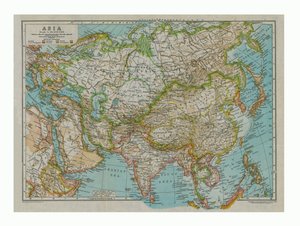 Mapa de Asia, c1910
