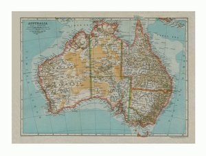 Mapa de Australia, c1910