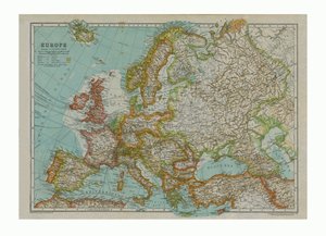 Mapa de Europa, c1910
