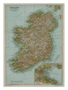 Mapa de Irlanda, c1910