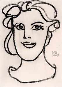 Retrato de una mujer minimalista de Gunter Langer