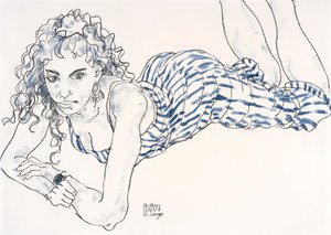 Mujer reclinada, Sueño de niña de Gunter Langer