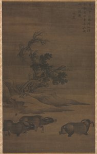 Herdboys and Buffalo in Landscape de Guo Min