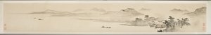 Paisaje con pescador y poema (tinta sobre papel) de Guo Xu Guo Xu
