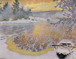 Escarcha en el hielo de Gustaf Edolf Fjaestad