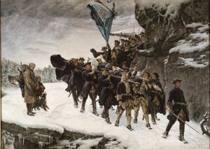 El transporte del cuerpo del rey Carlos XII de Suecia de Gustaf Olaf Cederstrom