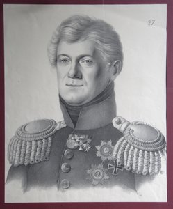 Retrato del Príncipe Dmitriy Vladimirovich Golitsyn 1771-1844, 1820s de Gustav Adolf Hippius