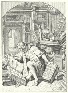Martín Lutero descubre una Biblia en latín en la biblioteca de la Universidad de Erfurt de Gustav Ferdinand Leopold Konig
