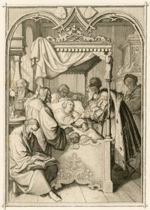 Martín Lutero está muy enfermo, el elector Johann Friedrich (Johann Frederic Ier de Saxe de Gustav Ferdinand Leopold Konig