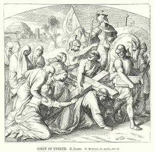 Simón de Cirene, San Mateo, cap xxvii, ver 32