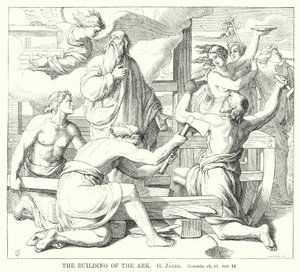 La construcción del arca, Génesis, cap vi, vers 14 de Gustav Jager