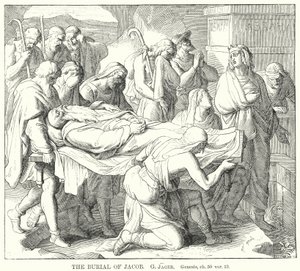 El entierro de Jacob, Génesis, cap 50, vers 13 de Gustav Jager