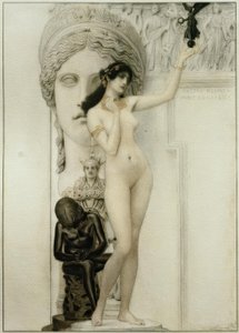 Alegoría de la escultura de Gustav Klimt