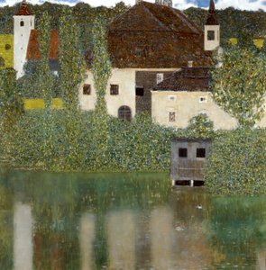 Castillo Sul Lago Atter, Castillo Unterrach en el Attersee, 1908 de Gustav Klimt