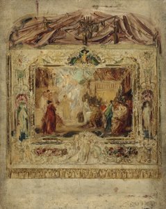 Diseño para un telón de teatro, c.1883-85 (óleo sobre lienzo)