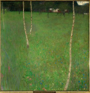 Granja con abedules de Gustav Klimt
