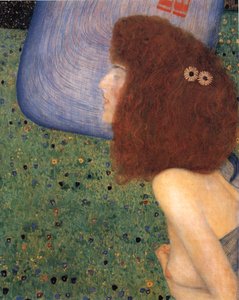 Klimt - Muchacha con velo azul, hacia 1902-1903 de Gustav Klimt