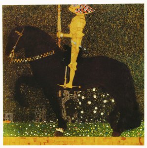 La vida es una lucha o el caballero de oro de Gustav Klimt
