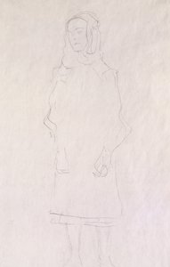Mada Primavesi, c.1925 (lápiz sobre papel japonés brillante) de Gustav Klimt