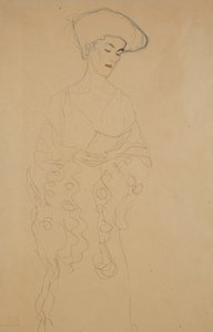 Con ligera vuelta a la izquierda, 1907 de Gustav Klimt