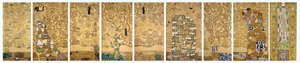 Nueve dibujos de trabajo de la ejecución de un friso de mosaico para el comedor de la Casa Stoclet de Bruselas de Gustav Klimt