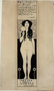 Nuda Veritas, Estudio para un óleo posterior de Gustav Klimt